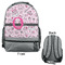 Princess Large Backpack - Gray - Front & Back View