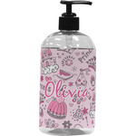 Princess Plastic Soap / Lotion Dispenser (16 oz - Large - Black) (Personalized)