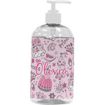 Princess Plastic Soap / Lotion Dispenser (16 oz - Large - White) (Personalized)