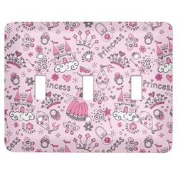 Princess Light Switch Cover (3 Toggle Plate)