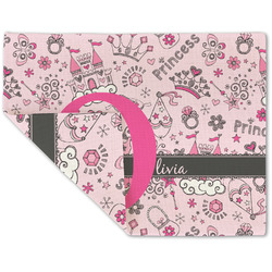 Princess Double-Sided Linen Placemat - Single w/ Name and Initial