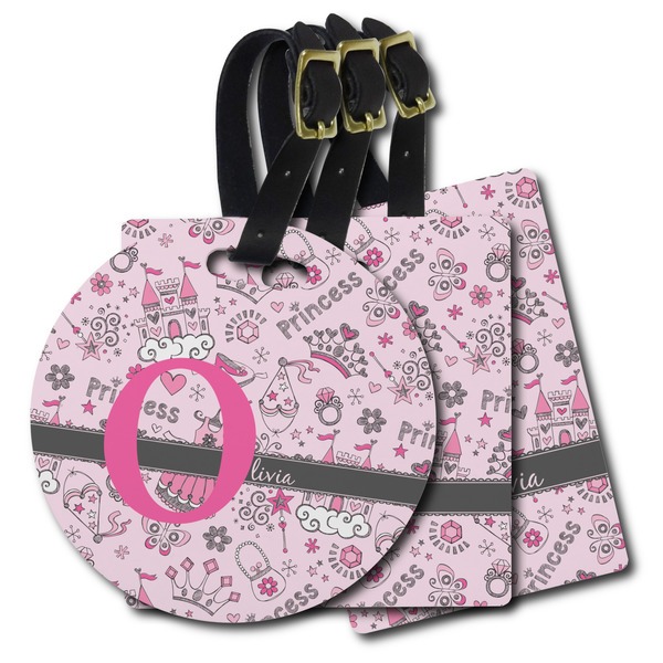 Custom Princess Plastic Luggage Tag (Personalized)