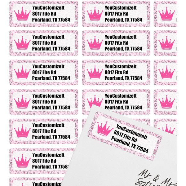 Princess Mailing Label on Envelope - Multiple Labels