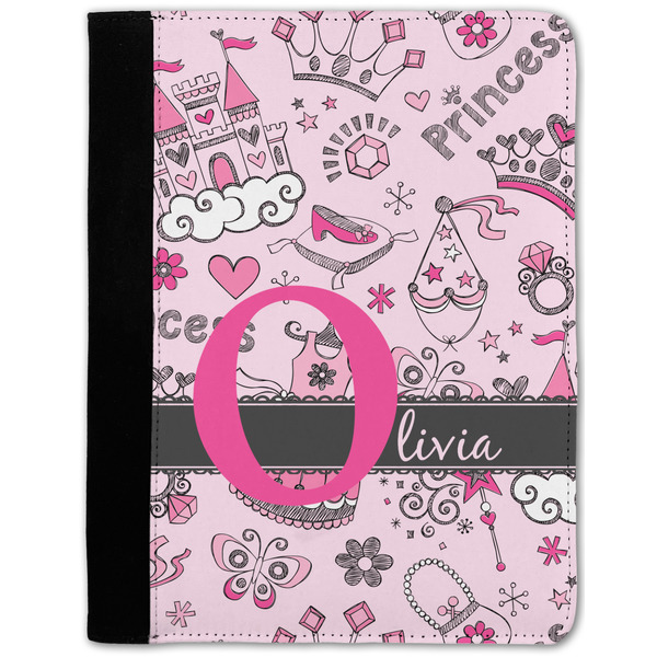 Custom Princess Notebook Padfolio - Medium w/ Name and Initial