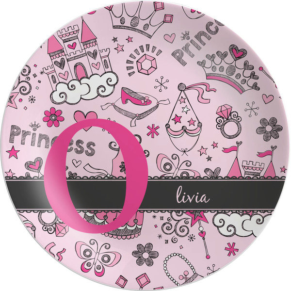 Custom Princess Melamine Salad Plate - 8" (Personalized)