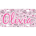 Princess Mini / Bicycle License Plate (4 Holes) (Personalized)