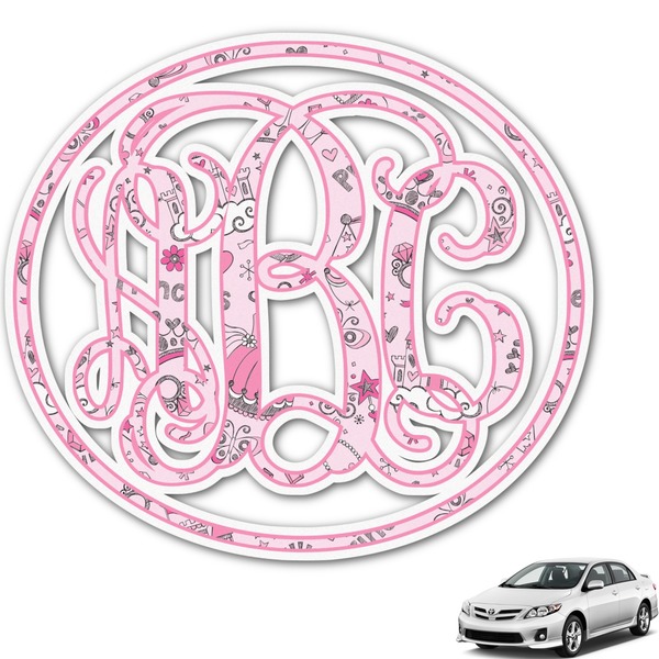 Custom Princess Monogram Car Decal (Personalized)
