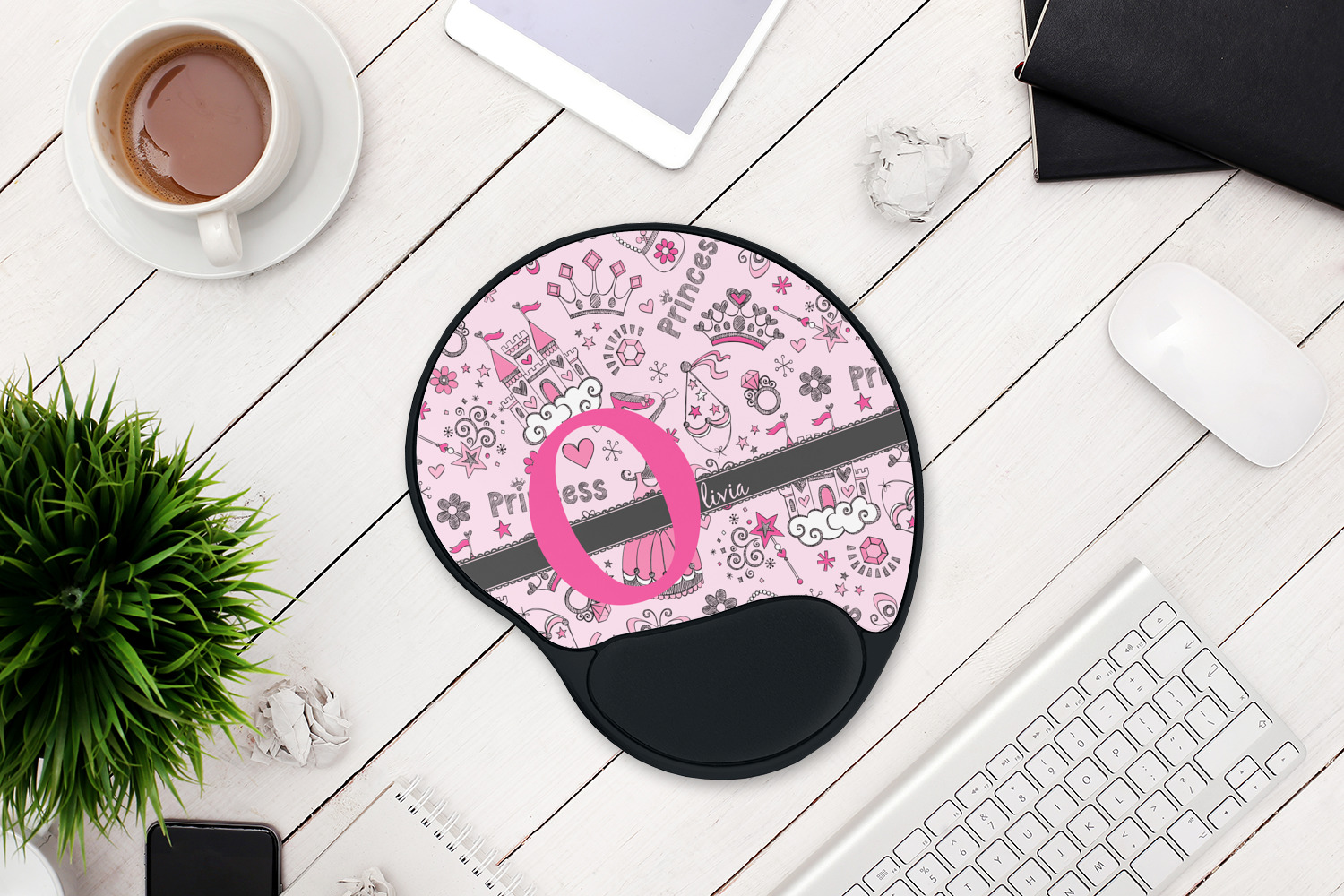 Custom Princess Mouse Pad with Wrist Support YouCustomizeIt