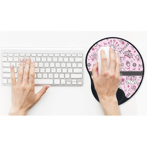 Princess Mouse Pad with Wrist Rest - LIFESYTLE 2 (in use)