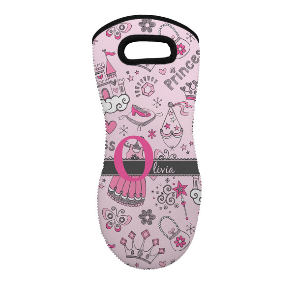 Custom Princess Neoprene Oven Mitt - Single w/ Name and Initial