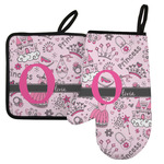 Princess Left Oven Mitt & Pot Holder Set w/ Name and Initial