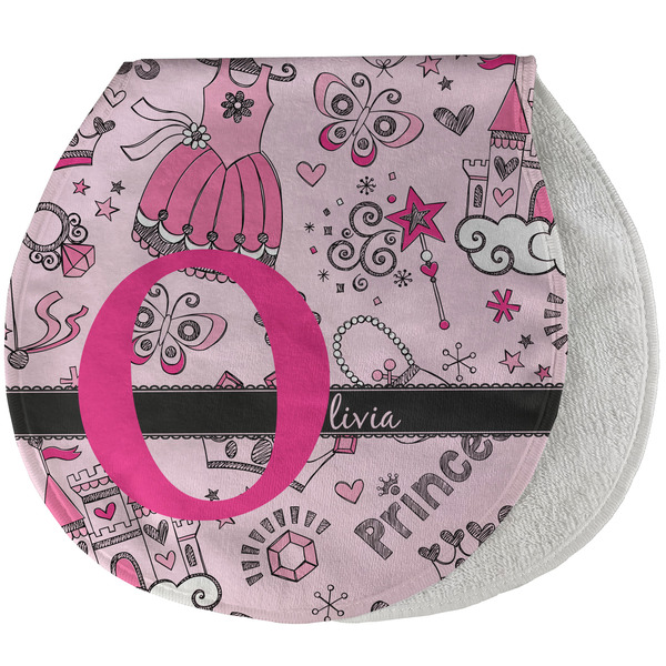 Custom Princess Burp Pad - Velour w/ Name and Initial