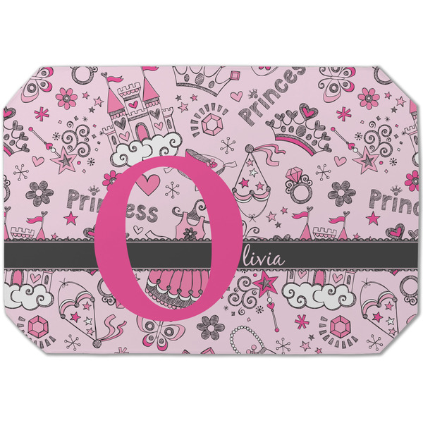 Custom Princess Dining Table Mat - Octagon (Single-Sided) w/ Name and Initial