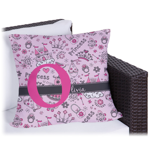 Custom Princess Outdoor Pillow - 20" (Personalized)