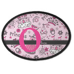Princess Iron On Oval Patch w/ Name and Initial