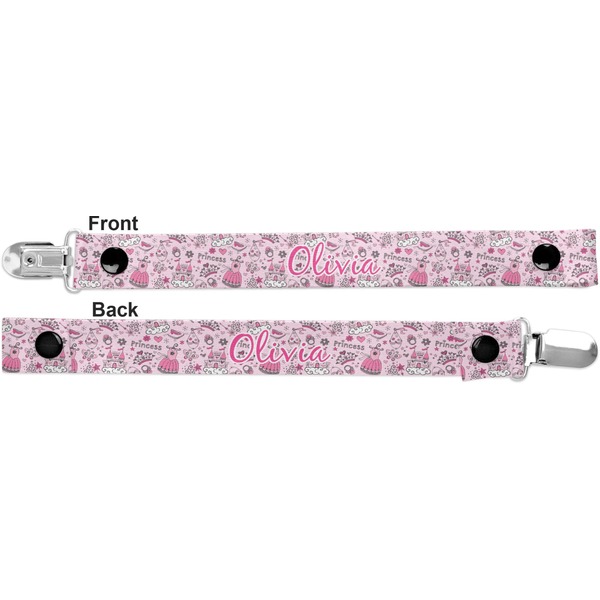Princess Pacifier Clip - Front and Back