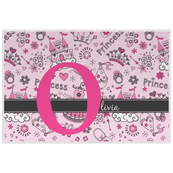 Custom Princess Laminated Placemat w/ Name and Initial