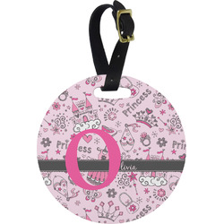 Princess Plastic Luggage Tag - Round (Personalized)