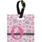 Princess Plastic Luggage Tag - Square w/ Name and Initial