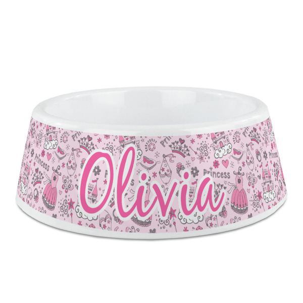 Custom Princess Plastic Dog Bowl - Medium (Personalized)