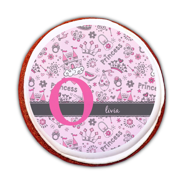 Princess Printed Icing Circle - Medium - On Cookie