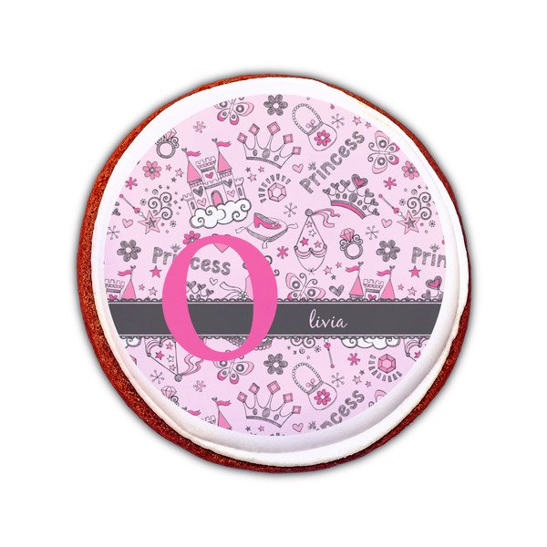 Princess Printed Icing Circle - Small - On Cookie