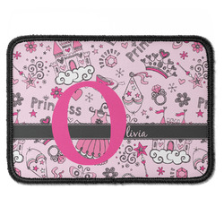 Princess Iron On Rectangle Patch w/ Name and Initial