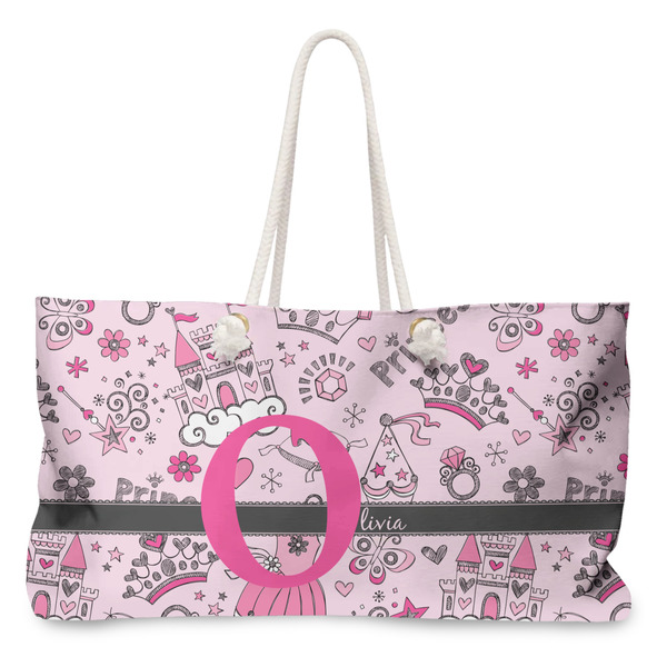 Custom Princess Large Tote Bag with Rope Handles (Personalized)