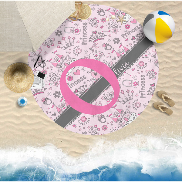 Princess Round Beach Towel Lifestyle