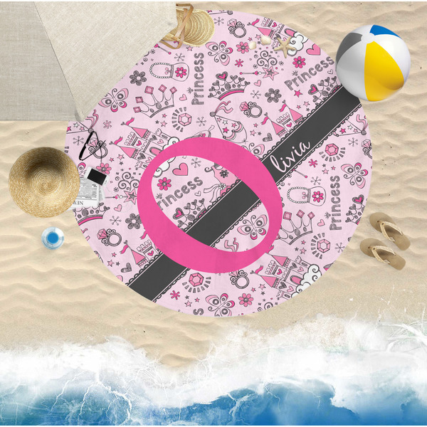 Princess Round Beach Towel Lifestyle