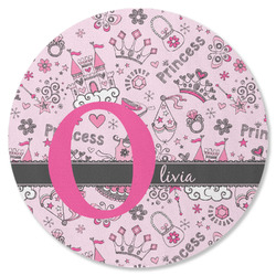 Princess Round Rubber Backed Coaster (Personalized)