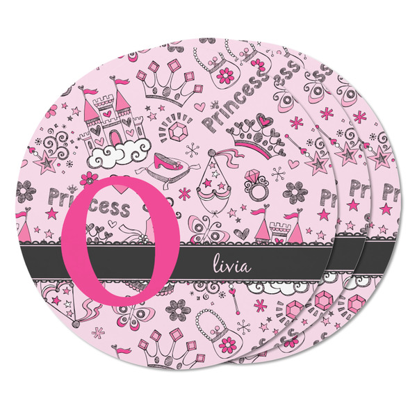 Princess Round Fridge Magnet - THREE