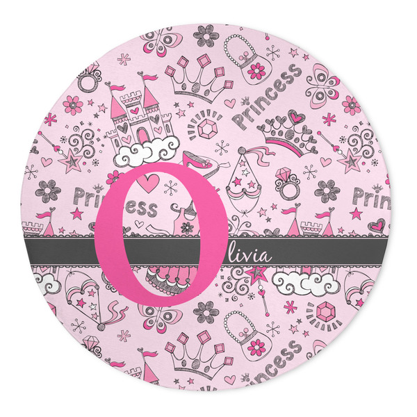 Custom Princess 5' Round Indoor Area Rug (Personalized)
