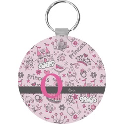 Princess Round Plastic Keychain (Personalized)