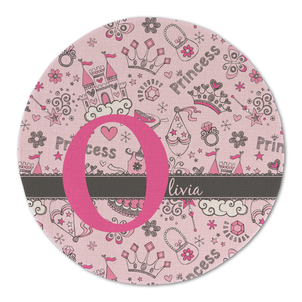 Princess Round Linen Placemats - FRONT (Single Sided)