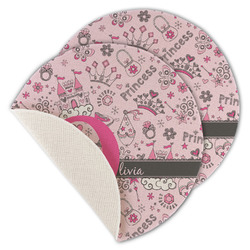 Princess Round Linen Placemat - Single Sided - Set of 4 (Personalized)