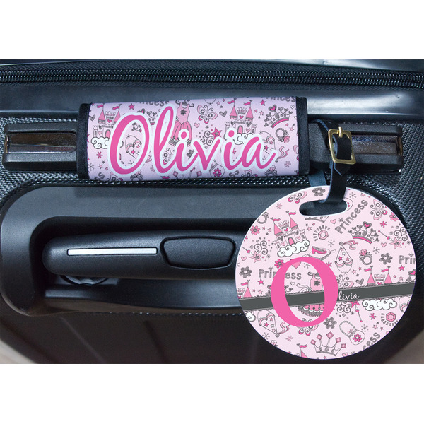 Princess Round Luggage Tag & Handle Wrap - In Context