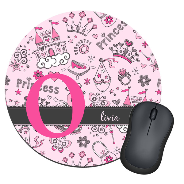 Custom Princess Round Mouse Pad (Personalized)