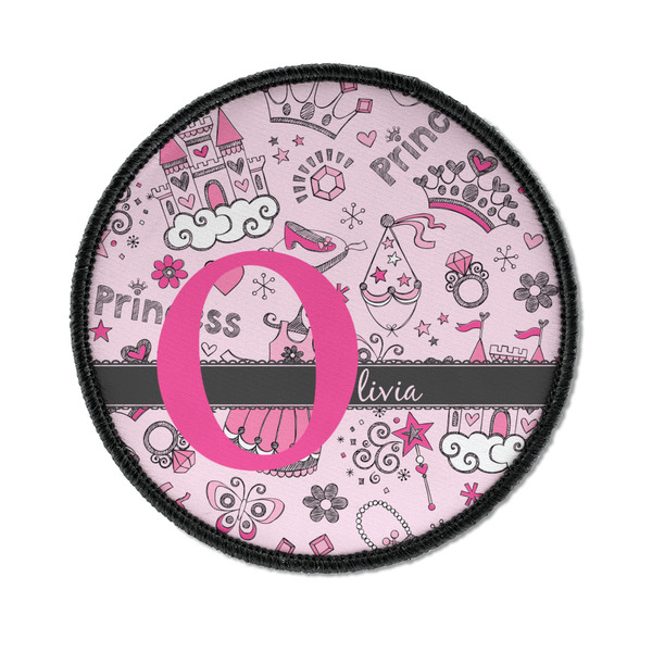 Custom Princess Iron On Round Patch w/ Name and Initial