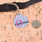Princess Round Pet ID Tag - Large - In Context