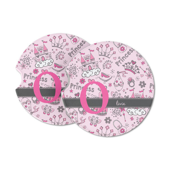 Custom Princess Sandstone Car Coasters - Set of 2 (Personalized)
