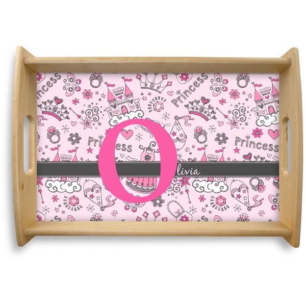 Custom Princess Natural Wooden Tray - Small (Personalized)