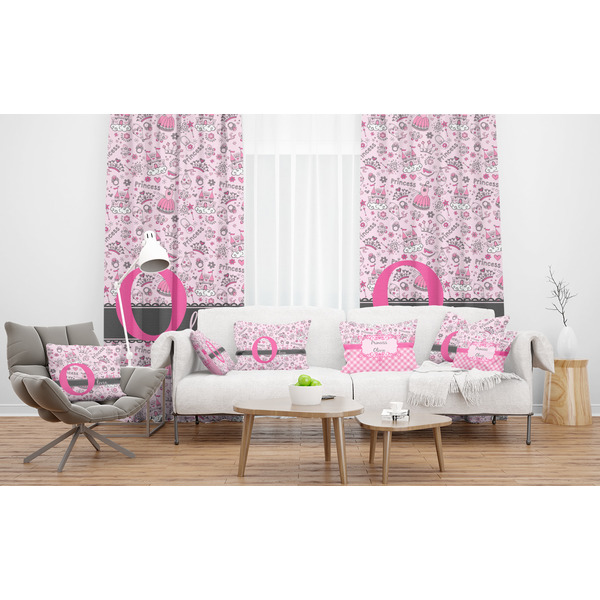 Princess Sheer and Custom Curtains in Room with Matching Pillows