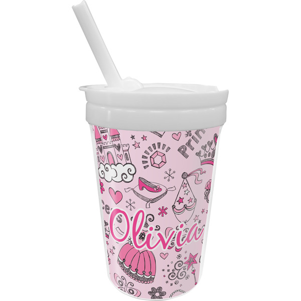 Custom Princess Sippy Cup with Straw (Personalized)