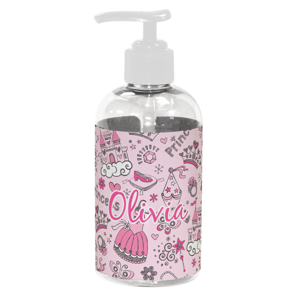 Custom Princess Plastic Soap / Lotion Dispenser (8 oz - Small - White) (Personalized)