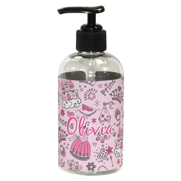 Custom Princess Plastic Soap / Lotion Dispenser (8 oz - Small - Black) (Personalized)