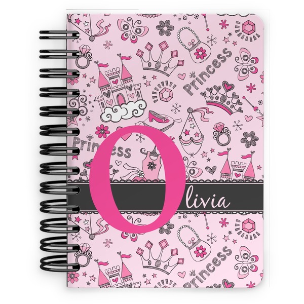 Custom Princess Spiral Notebook - 5x7 w/ Name and Initial