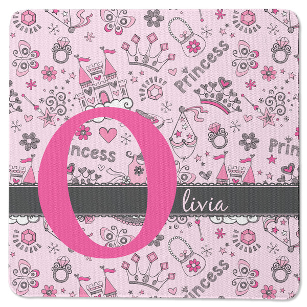 Princess Square Coaster Rubber Back - Single