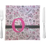 Princess Glass Square Lunch / Dinner Plate 9.5" (Personalized)
