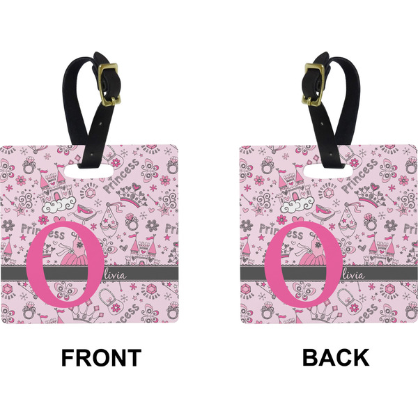 Princess Square Luggage Tag (Front + Back)